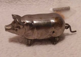 Vintage Collectible Sewing Measureing Tape Measure Pig With A Corkscrew Tail