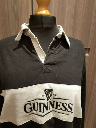 Vintage Guinness Long Sleeve Rugby Shirt - Xl