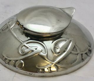 extremely rare liberty & co tudric pewter ink well & liner archibald knox 0521 3