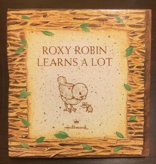 Vintage Hallmark Roxy Robin Learns Mini Book And Roxy Robin Plush 1990 