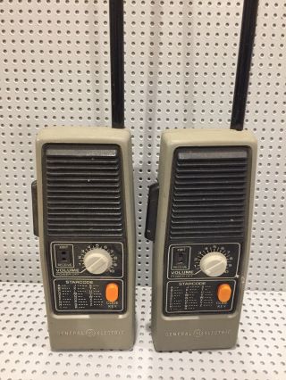 Vintage General Electric Walkie Talkie Pair Morse Code 3 - 5954a