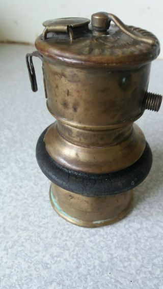 Vintage Small Brass - Premier - Miners Lamp - Incomplete