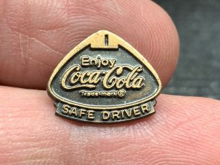 Enjoy Coca - Cola Vintage 1 Year Safe Driver Service Award Pin.