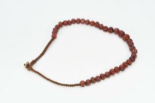 Antique Tibetan Melon Round Prayer Beads Mala Pema Necklaces Nanhong Carnelian
