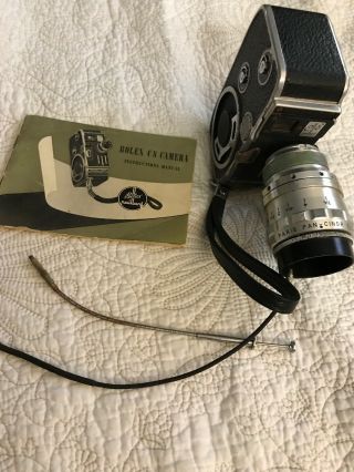 Vintage Bolex Paillard Switzerland C8 8mm Cine Camera With Additional Lenses
