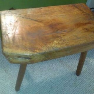 Furniture Antique Maple Butcher Block Table