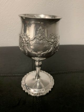 Antique Sterling Silver Reed & Barton Francis I 570a Water Goblet Dent On Bottom