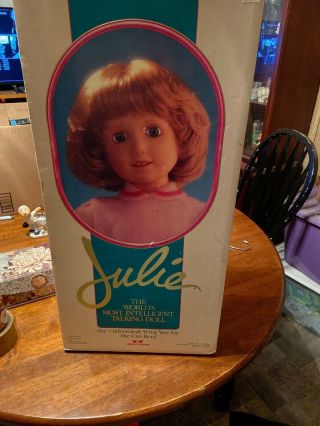 Vintage 1987 Worlds Of Wonder Julie Interactive Talking Doll Mouth & Eyes Move