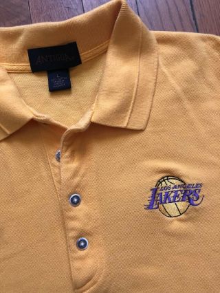 Vintage Los Angeles Lakers Mens Polo Shirt Jersey Size Large 2