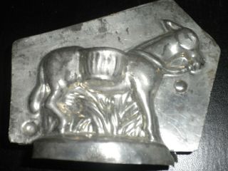 Professional,  Vintage Metal Chocolate Mold,  Donkey With Panniers.