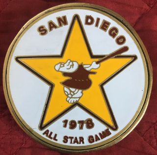 1978 San Diego Padres All Star Game Brass Belt Buckle - Vintage