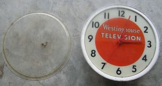 Westinghouse Tv Neon Products Inc.  Lima Ohio Advertising Clock Vintage