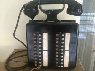 Antique Telephone - Hotel Intercom Iron - Black Bakelite 9/1937