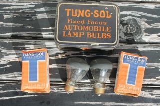 1920 ‘s - 1930s Vintage Auto Nos Spare Bulb Kit Box Hot Rod Light Lamp