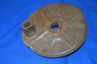 ANTIQUE MOTORCYCLE INDIAN CHIEF 101 SCOUT ? REAR BRAKE STEEL BACKING PLATE 2