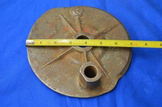ANTIQUE MOTORCYCLE INDIAN CHIEF 101 SCOUT ? REAR BRAKE STEEL BACKING PLATE 3