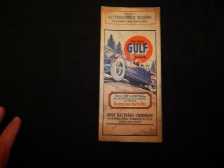 Vintage Gulf Gasoline Road Map Of Lower England.  100