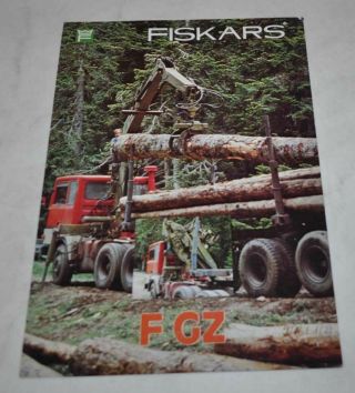 Fiskars Hydraulic Log Loader Truck Logging Brochure Prospekt