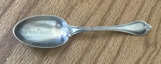 Vtg Sterling Silver Teaspoon 1907 S Kind & Sons 925 Spoon Monogram Gertrude