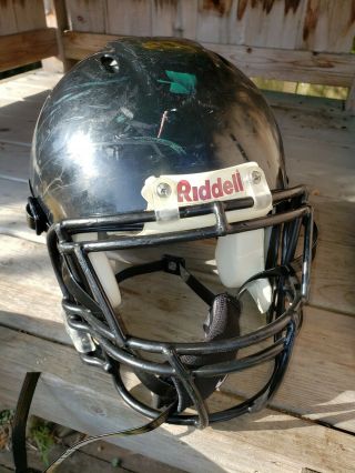 Vintage 2009 Solid Black Riddell Football Helmet Adult Large
