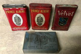 Vintage Tobacco Tins Prince Albert - Velvet - True Blue
