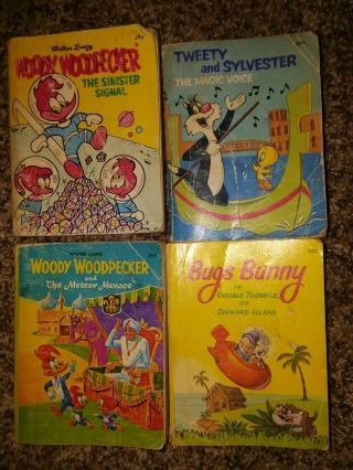 Vintage 1969 Woody Woodpecker Sinister Signal Big Little Book.  Bugs Bunny Tweety