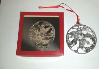 Vintage Gorham Ornament Silverplated Pewter Nativity Angel (3 ")