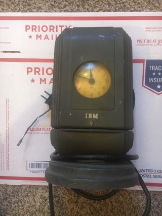 Antique Ibm Time Card Clock
