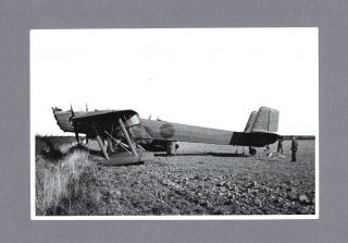 Handley Page Heyford Raf 99 Squadron North Coates Accident 1934 Vintage Photo