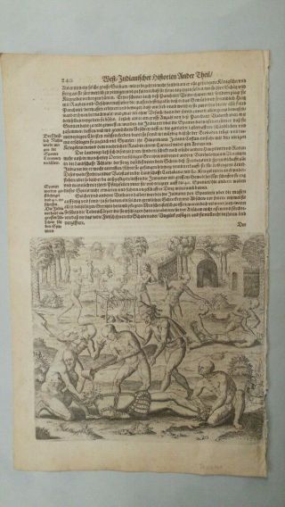 Bry Theodore 1655 Panama Caníbales En Darién,  Torture Eat Gold