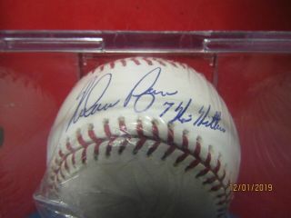 Nolan Ryan Autographed Rawlings Mlb Baseball W/ 7 No Hitters - 34 Holagram