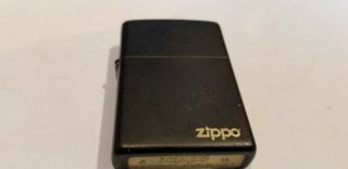 Zippo Cigarettes Lighter 2018 Black In Good Order With Flint