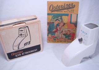 Vintage Osterizer Blender Icer Attachment Model 435 Ice Crusher W/ Box,  Comic