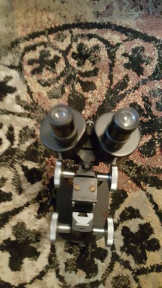 Spencer/ao Vintage Stereo Microscope / Small W/clean Optics Dual Objective Lens