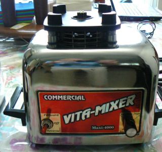 Vintage Vitamix Commercial Vitamixer Maxi 4000 Stainless Steel Blender -