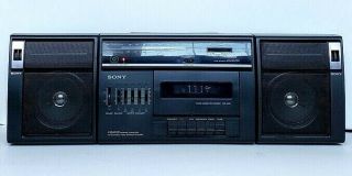 Vintage Sony Cfs - 1020 Portable Boom Box Am/fm Cassette Stereo Eq Detachable