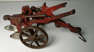 Vintage Arcade Cast Iron Oliver Plow Farm Implement - Mccormick Deering Farmall