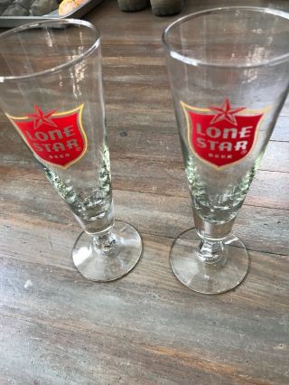 Vintage 1970s LONE STAR Beer Stemmed Glass 10oz Makes the Most of Natures Best 2