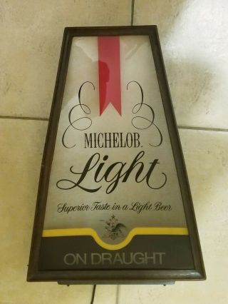 Vintage Michelob Light Up Beer Bar Sign - Bulb In Perfect Order