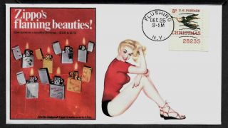 1969 Zippo Lighter & Pin Up Girl Featured On Xmas Collector 