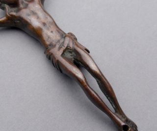 French,  Antique (18th) Large Bronze Crucifix.  Jesus Christ.  Cross. 3