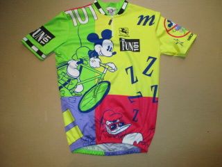 Vintage Giordana Disney Mickey Mouse Donald Duck Cycling Jersey Adult Medium