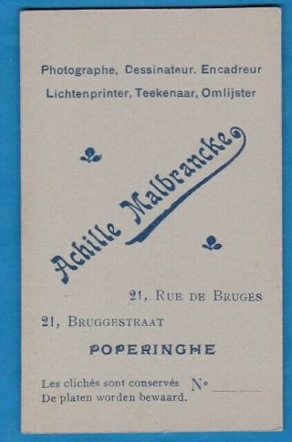 vintage cdv photo post mortem baby girl Poperinghe Belgium 1906 2