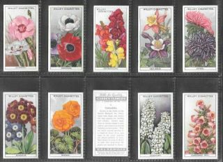 Wills 1933 Colourful (flowers) Full 50 Card Set  Garden Flowers