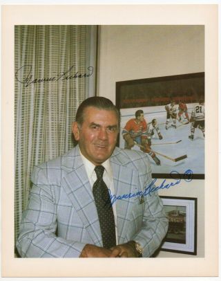 Maurice Richard Signed Vintage 8x10 Photo Autograph Auto Montreal Canadiens Hof