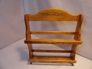 Vintage Wood 2 Tier Spice Rack Hang Or Stand Alone 3 Available