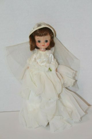 Vintage Betsy Mccall Doll 8 " In Bridal Outfit 1950s