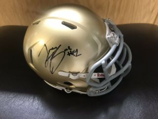 Ian Book Autographed Notre Dame Football Mini Helmet Playoffs Go Irish