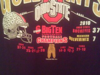 OHIO STATE BUCKEYES 2010 Gold Pants T - Shirt Defeating Michigan Mens XL 3