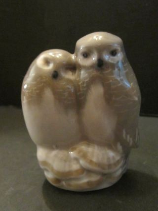 Royal Copenhagen Owls Figurine 834 Denmark Marked.  Porcelain Vintage